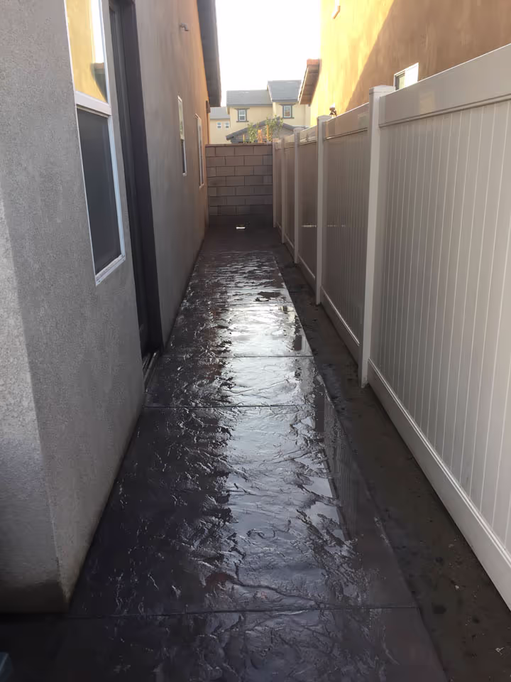 Residential Stamped Concrete Walkway and Slab Project — photo 1